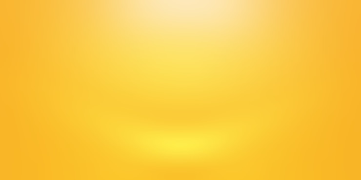Foto grátis sólido abstrato de fundo de sala de parede de estúdio de gradiente amarelo brilhante.