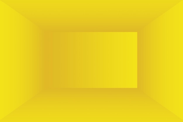 Sólido abstrato de fundo de sala de parede de estúdio de gradiente amarelo brilhante