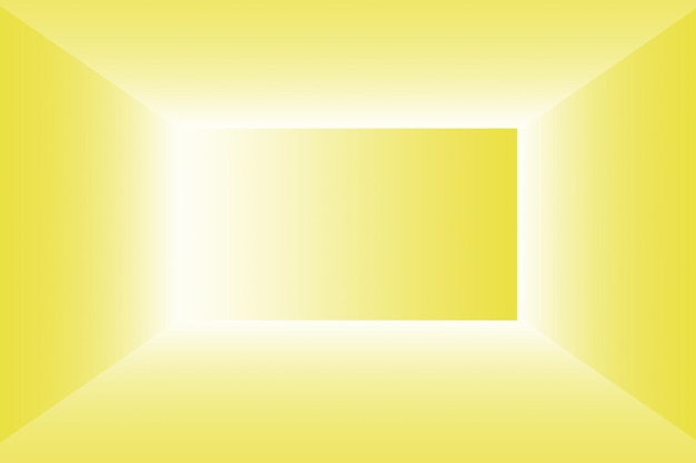 Sólido abstrato de fundo de sala de parede de estúdio gradiente amarelo brilhante