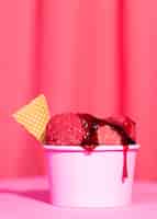 Foto grátis sorvete de close-up em uma tigela