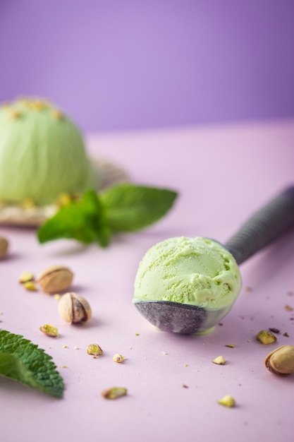 Foto grátis sorvete de pistache
