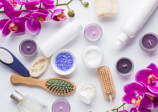 Spa vida ainda com produtos de beleza