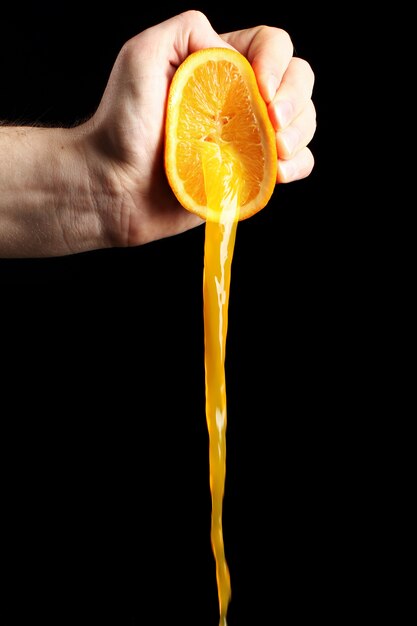 Suco de laranja fresco squezeed