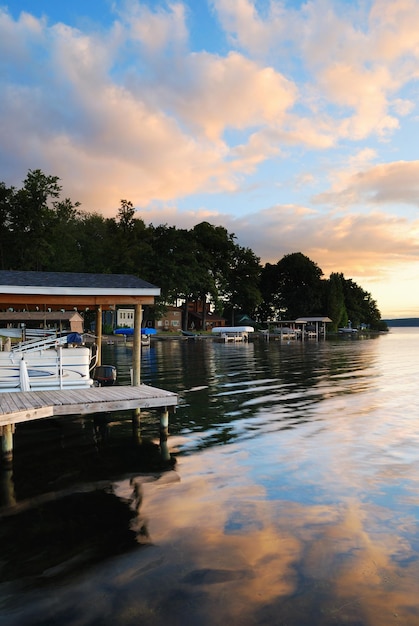 Foto grátis sunrise lago