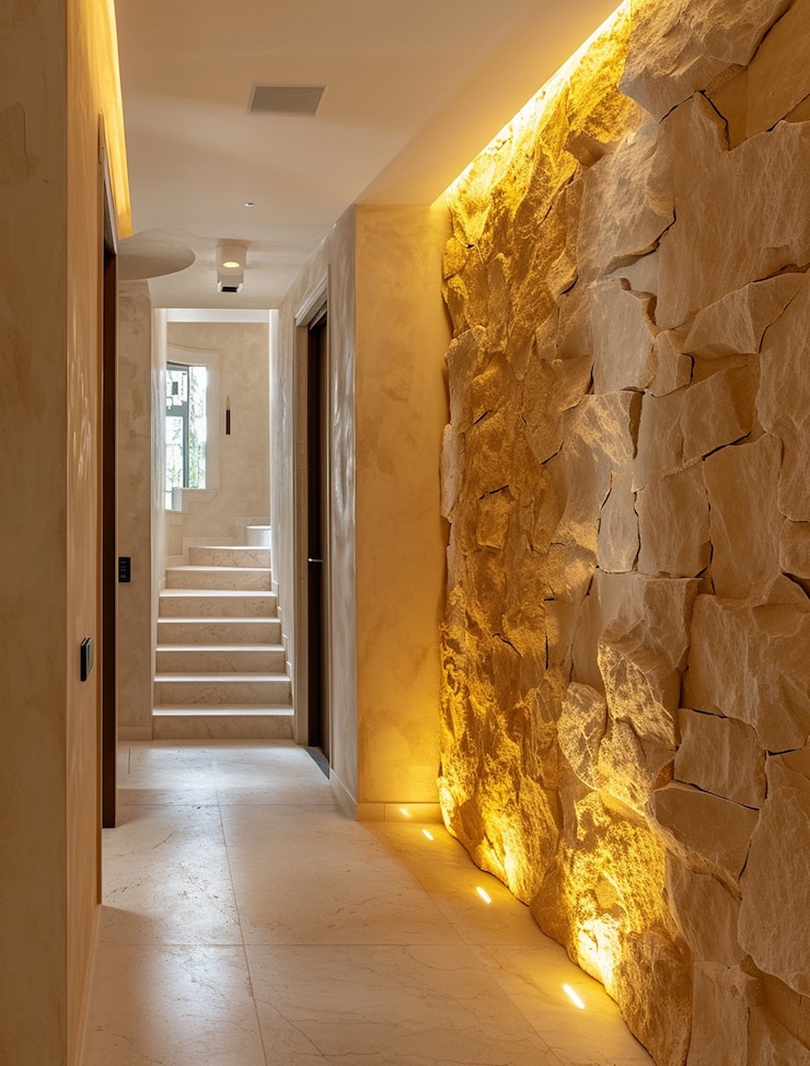 Foto grátis superfície fotorrealista de parede de pedra usada no design de interiores