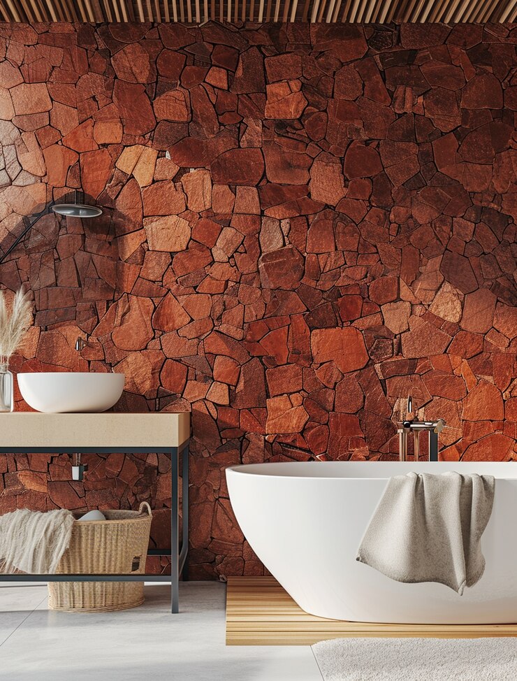 Foto grátis superfície fotorrealista de parede de pedra usada no design de interiores