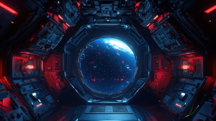 Foto grátis tabela de controlo de uma nave espacial