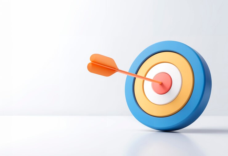 Foto grátis tabuleiro de dardos 3d minimalista