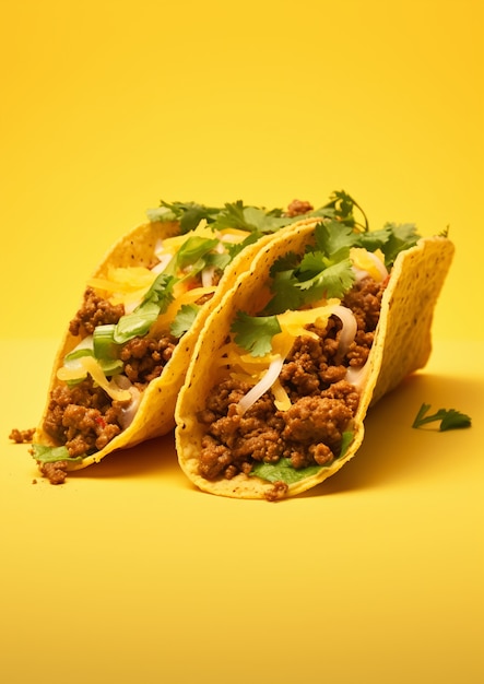 Foto grátis tacos deliciosos no estúdio.