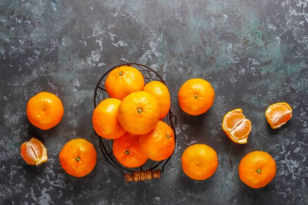 Tangerinas frescas e suculentas de clementina.