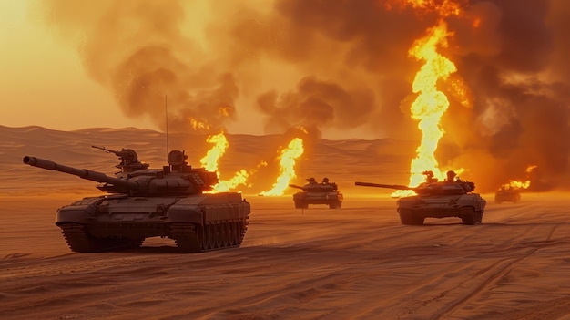 Tanque de guerra em estilo escuro