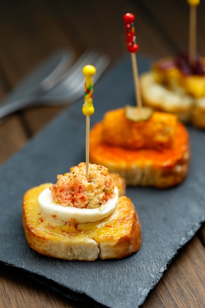 Tapas de lanche espanhol