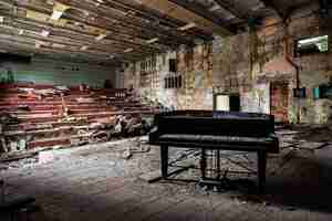 Foto grátis teatro abandonado em pripyat