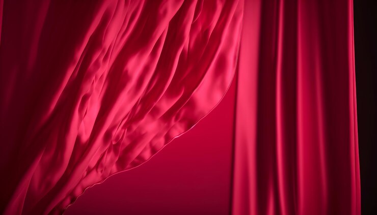 Foto grátis tecido de cetim na cor da moda viva magenta generative ai