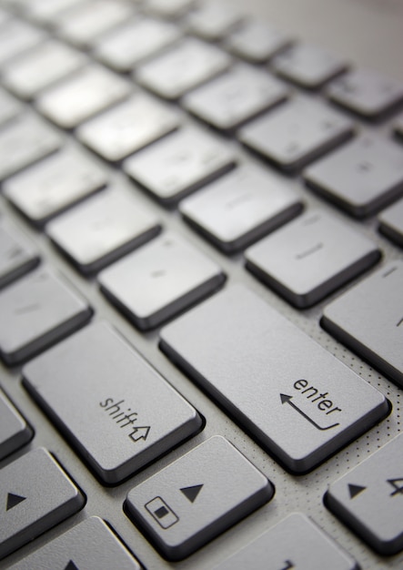 Foto grátis teclado do computador com o botão enter