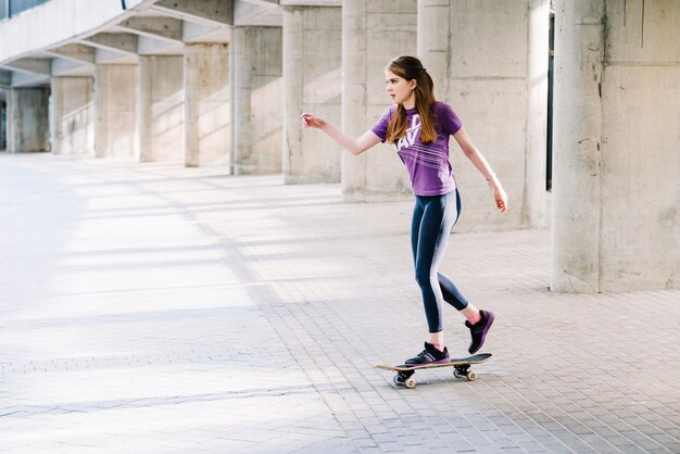 Teenage skateboarding