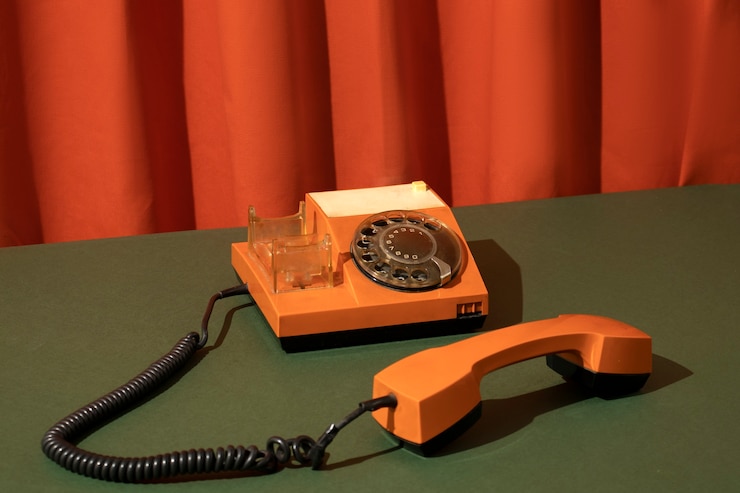 Foto grátis telefone antigo em brechó