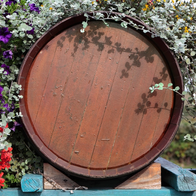 Foto grátis tempo de colheita de madeira da uva do barril de vinho de frança.