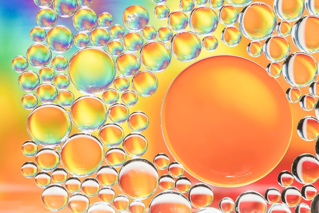 Foto grátis textura abstrata multicolorida de bolhas diferentes