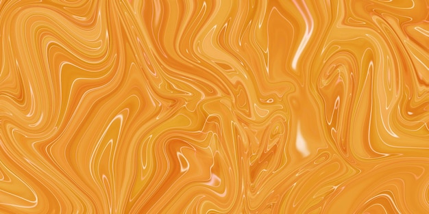 Textura acrílica de fundo de tinta laranja abstrata com padrão de mármore