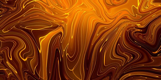 Textura acrílica de fundo de tinta laranja abstrata com padrão de mármore