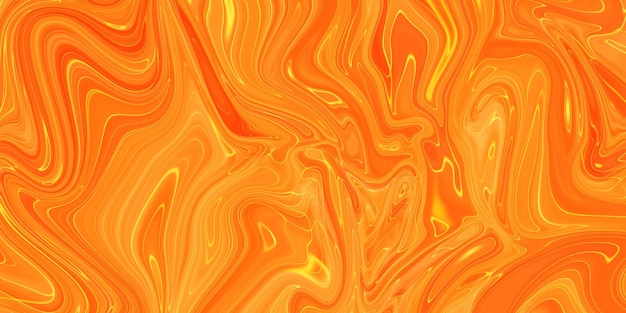 Textura acrílica de fundo de tinta laranja abstrata com padrão de mármore