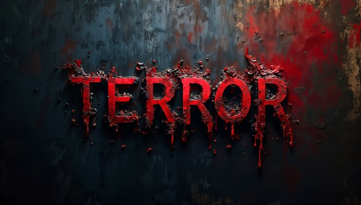 Foto grátis textura aterrorizante com efeito de texto de terror