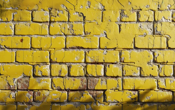 Foto grátis textura da superfície da parede de tijolos amarelos