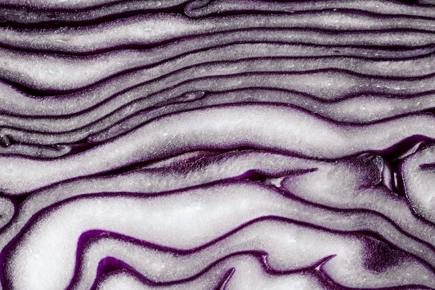 Textura de close-up de repolho roxo