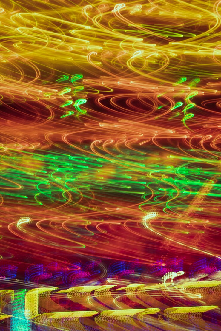 Foto grátis textura de luzes de néon de longa exposição
