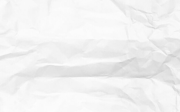 Textura de papel amassado branco fundo design espaço tom branco