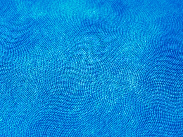 Textura de tecido azul close-up