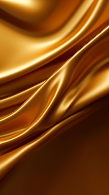 Textura de tecido dourado ondulado e brilhante