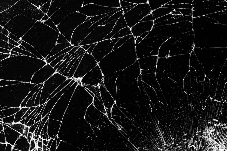 Foto grátis textura de vidro danificada