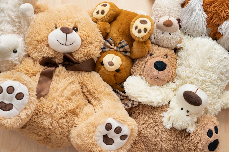 Foto grátis textura fofa de brinquedo de perto