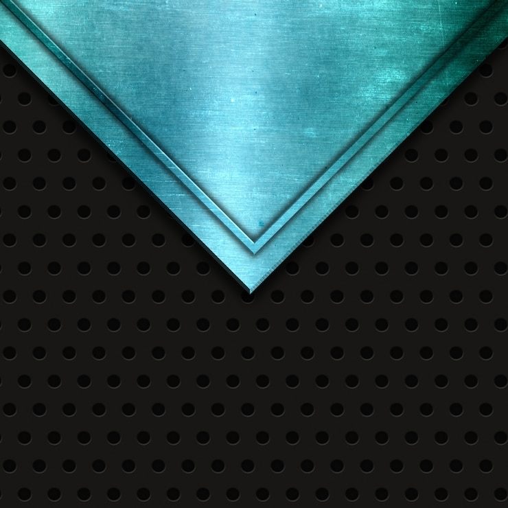 Foto grátis textura metálica azul abstrata em um fundo de metal perfurado