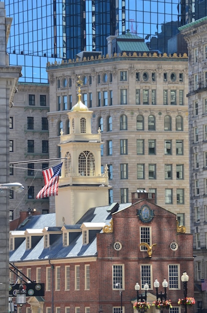 The Old State House na cidade de Boston, Massachusetts.