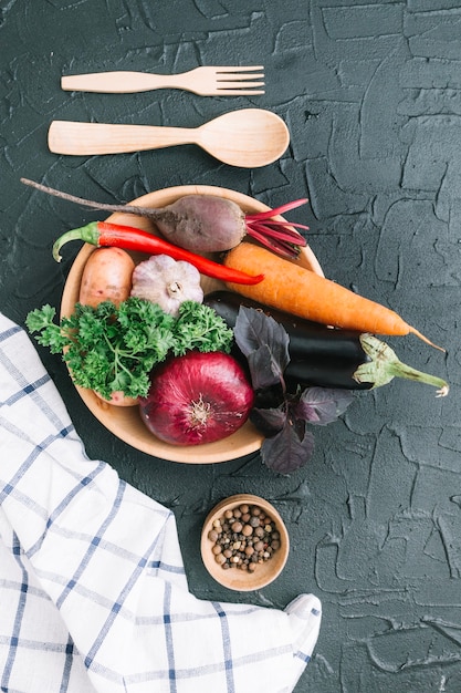 Foto grátis tigela com vegetais