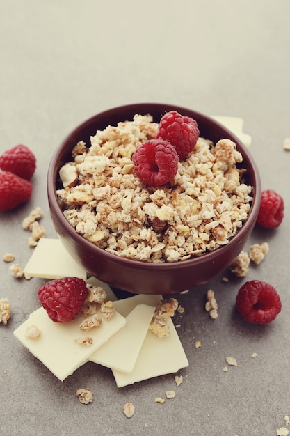 tigela de cereal para um café da manhã saudável