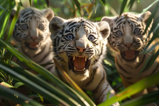 Foto grátis tigre branco de bengala no deserto