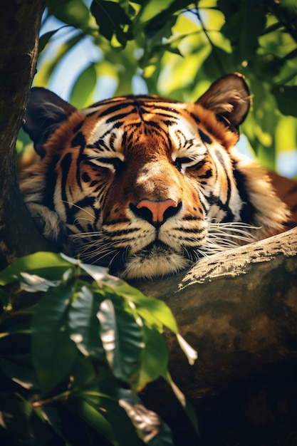 Tigre feroz na natureza