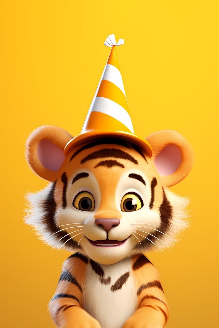 Foto grátis tigre fofo em estúdio