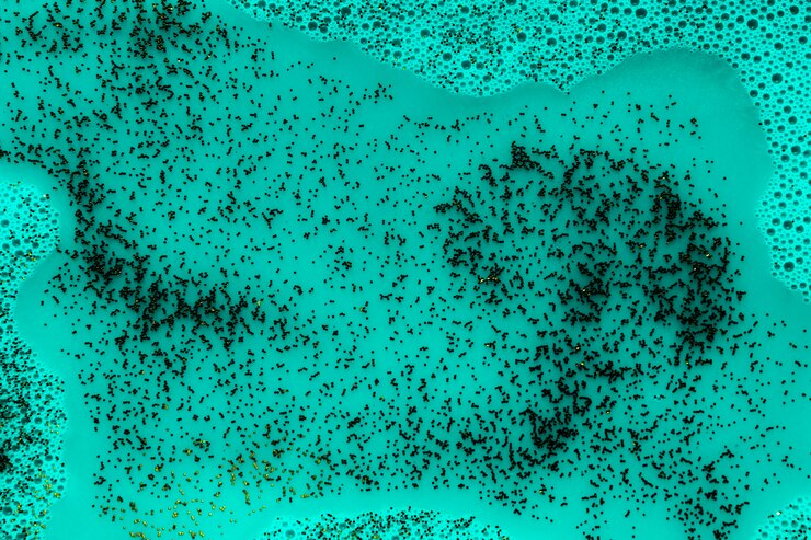 Foto grátis tinta dura azul com migalhas pretas