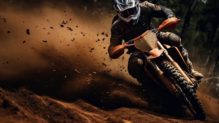 Foto grátis tiro completo adulto andando de moto legal
