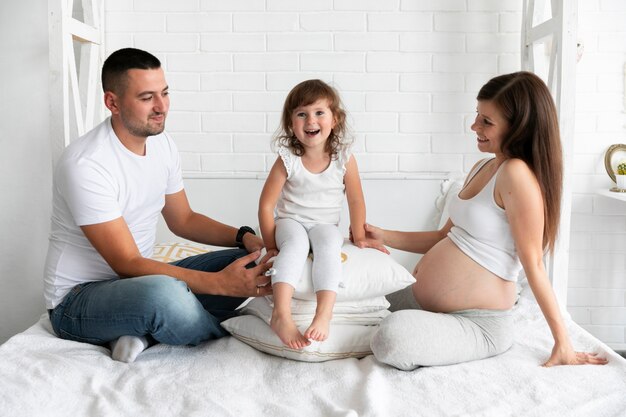 Tiro longo, família, passar tempo, junto