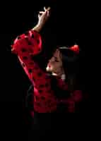 Foto grátis tiro médio, flamenca, dançarino, vista traseira