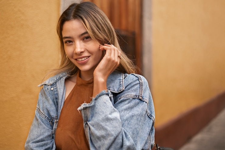 Foto grátis tiro médio mulher sorridente ao ar livre