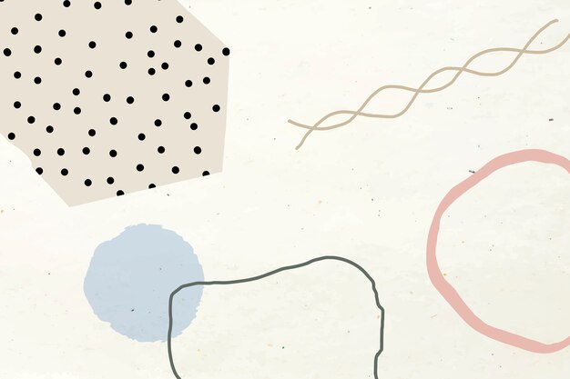 Tone da terra Memphis em fundo abstrato