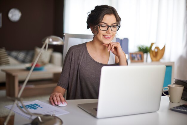 Trabalhar em casa permite-me um trabalho flexível