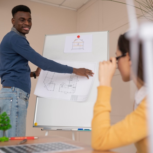 Trabalho em equipe para projeto de meio ambiente